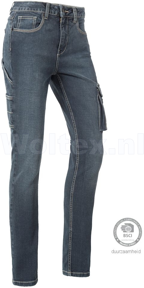 Brams Paris Broeken Lisa R12 Stretch middenblauw-denim